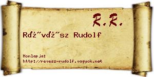 Révész Rudolf névjegykártya