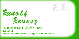rudolf revesz business card