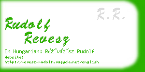 rudolf revesz business card